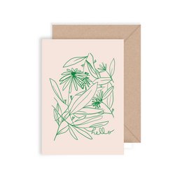 Double Card Hello, Little Flower Garden