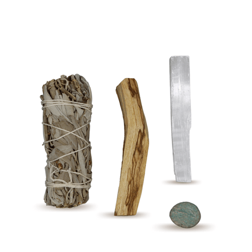 Energy Cleansing Smudge Kits met Amazoniet