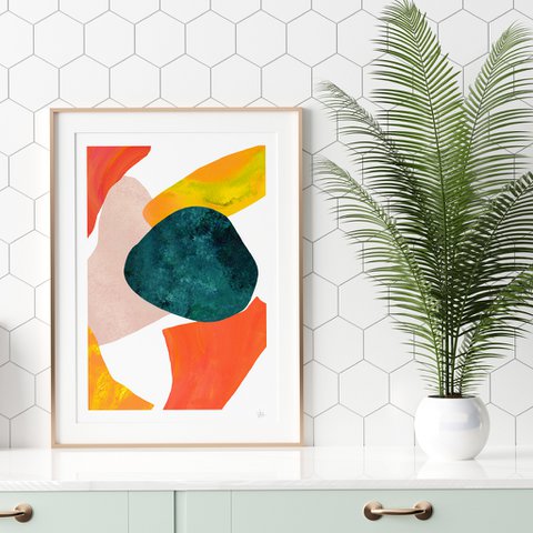 Abstract Large Scale Shell 2 Art Print