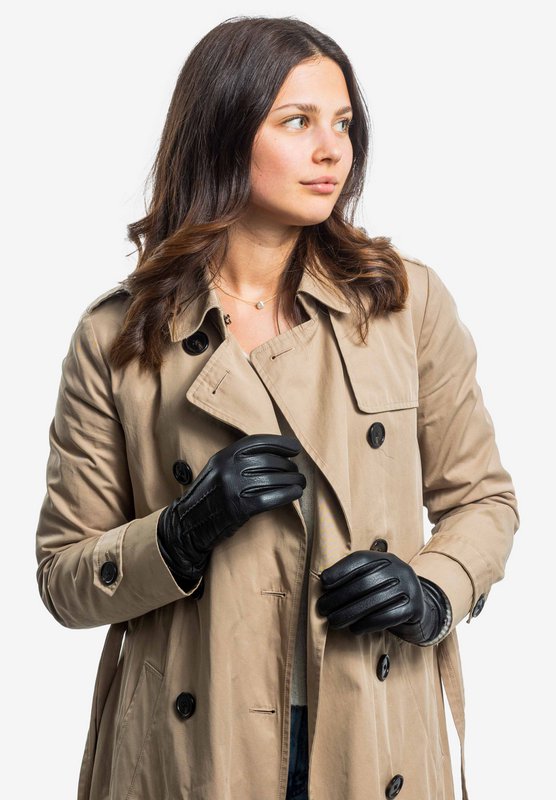 JESS – Ziegenlederhandschuhe mit Kaschmir Wolle Fütterung - Touchfunktion