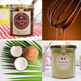 Pack Sélection : 12 pots chocolat 220g + 12 pots noix de coco 220g