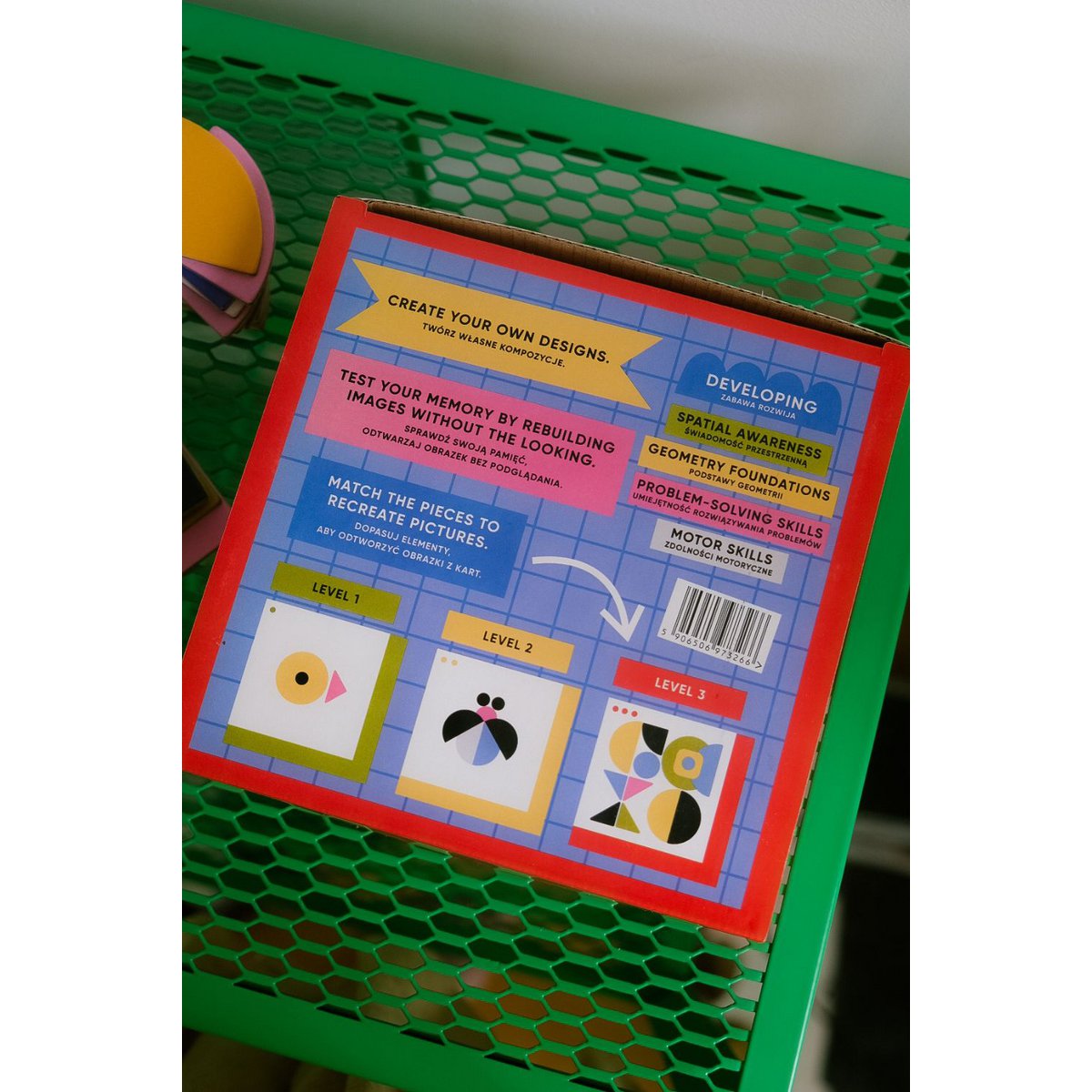 Puzzle Kształty - 60 klocków z 30 kartami