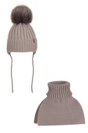 Bonnet col roulé AURELIO pour tout-petit - BEIGE