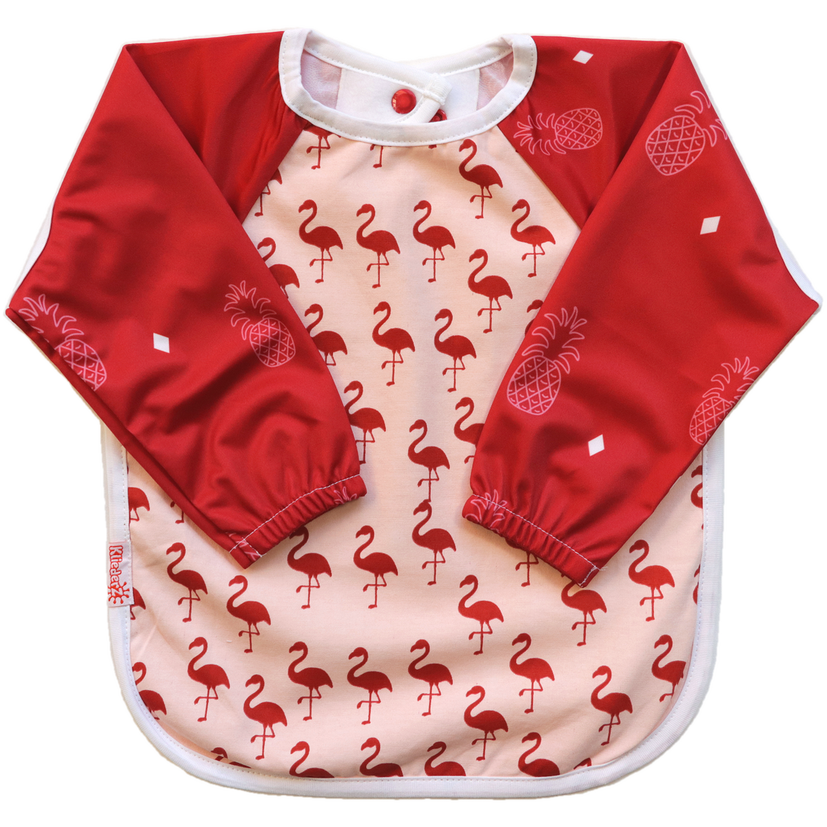 Babero con mangas Pina Flamingo - babero para bebés/niños pequeños