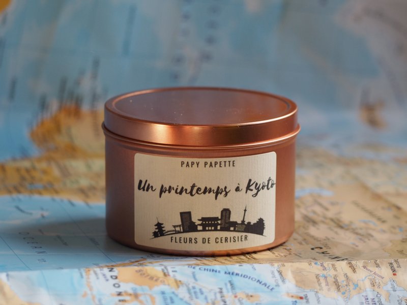 VEGETABLE CANDLE - A SPRING IN KYOTO "- CHERRY BLOSSOM PERFUME