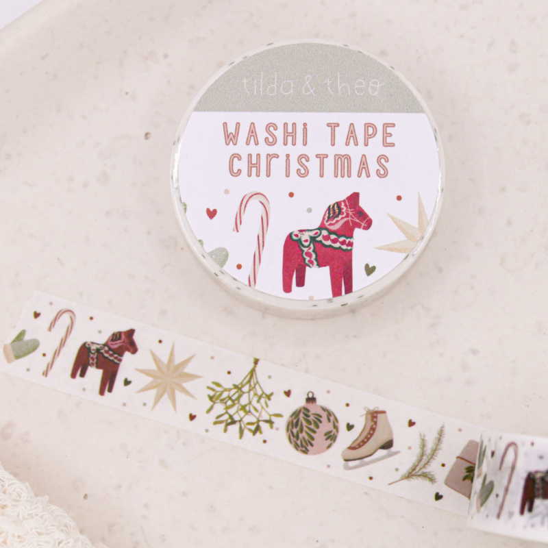 Washi Tape Christmas - Ruban adhésif Masking Tape Suède Dieu Jul