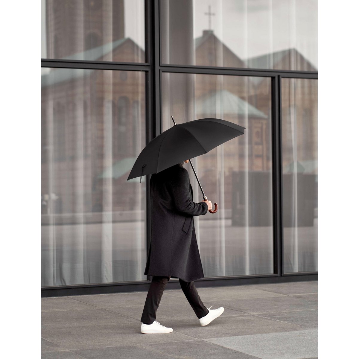 Stockschirm Modern - Schwarz
