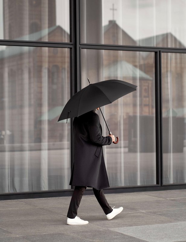Stockschirm Modern - Schwarz