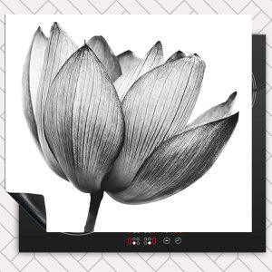 Induktionsschutz - Lotus in Schwarz und Weiß