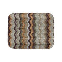 Plateau plat marron bleu orange plateau de service dentelé