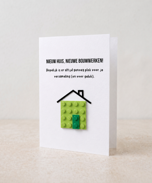 Carte postale de nouvelle maison – Brique de construction LEGO