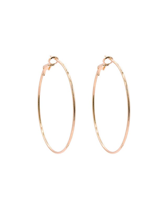 Classic Hoops - 50 mm - Rose Gold