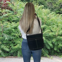 Domelo Damen gewachste Canvas Umhängetasche. Wasserabweisende Hobo Tasche. Vegane Beutel Bag. Damen/ Mädchen Umhängetasche mit verstellbarer Henkel. Leichte große Stofftasche mit Reißverschluss.