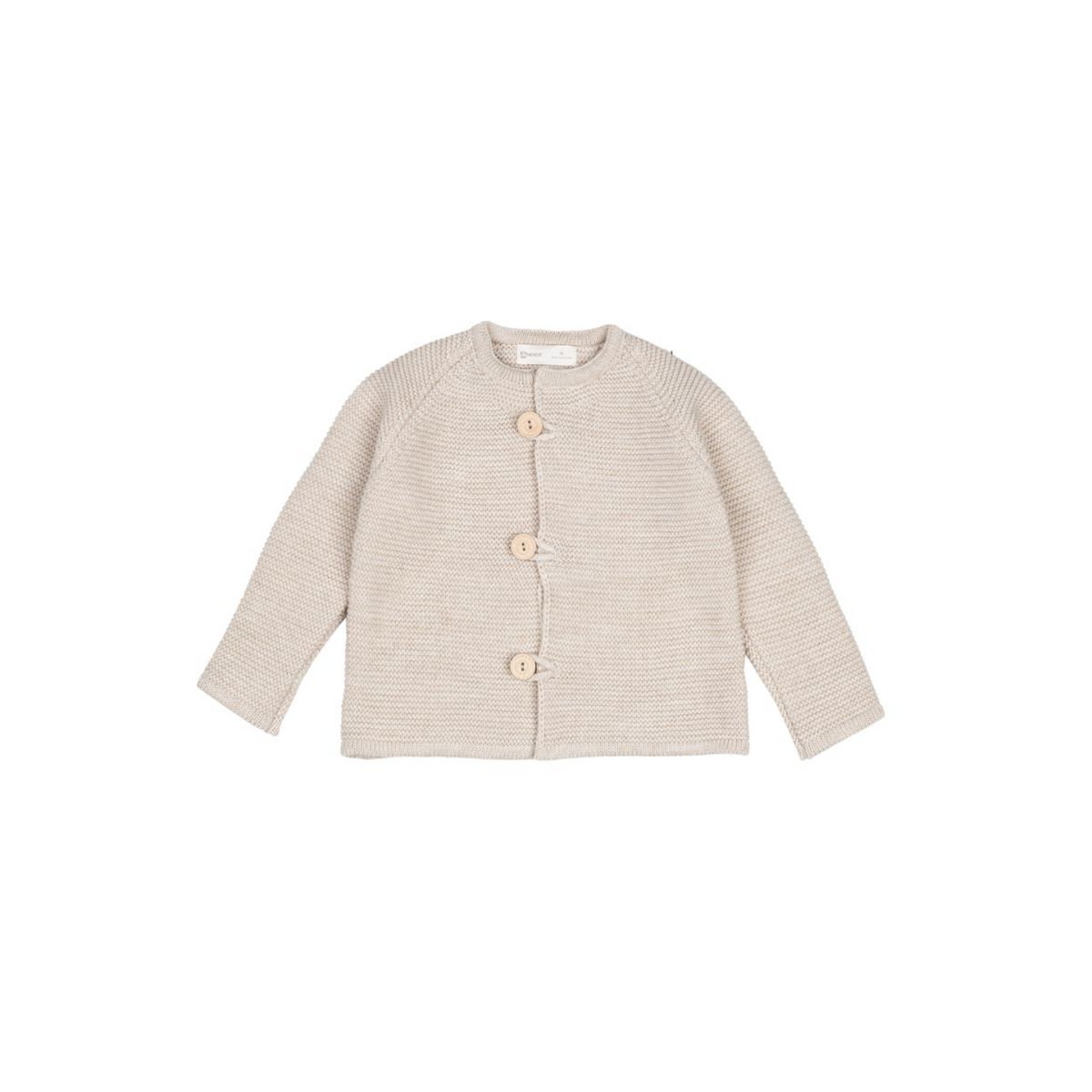 Dziecięcy sweterek z guzikami FINN - 100% wełna merino - beżowy