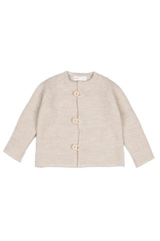 Dziecięcy sweterek z guzikami FINN - 100% wełna merino - beżowy