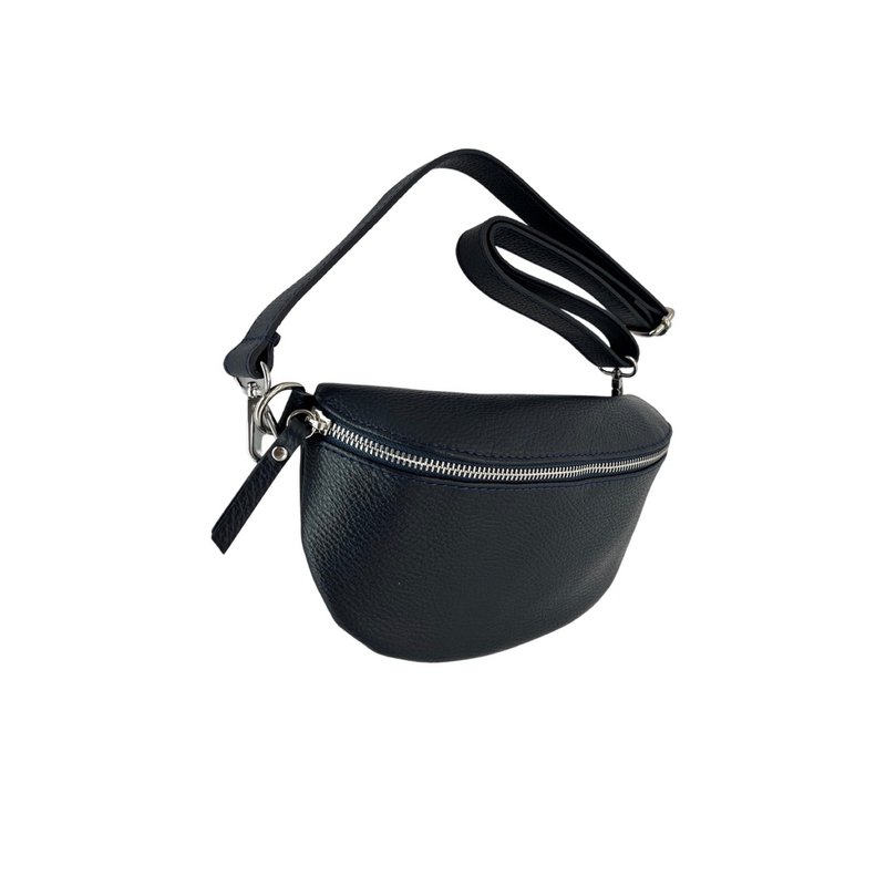 MARSUPIO LINA IN PELLE GRANATA 25CM BLU MARINO