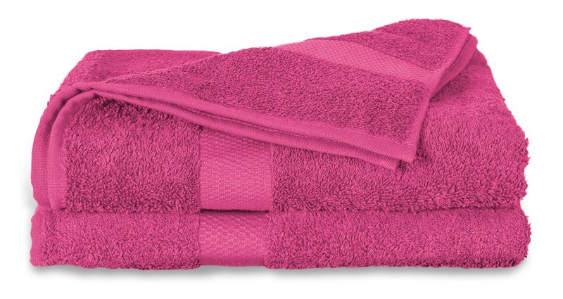 Fuchsia håndklæder i 100% bomuld