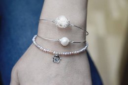 Bracelet élégant bracelet bracelet en graines de pissenlit - Bijoux minimalistes plaqués argent - RETARM-32