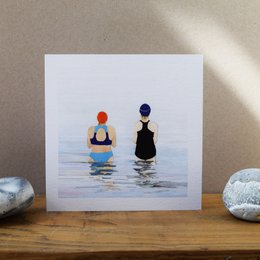 Wild Swimming Friends Card (tåget svømmetur)