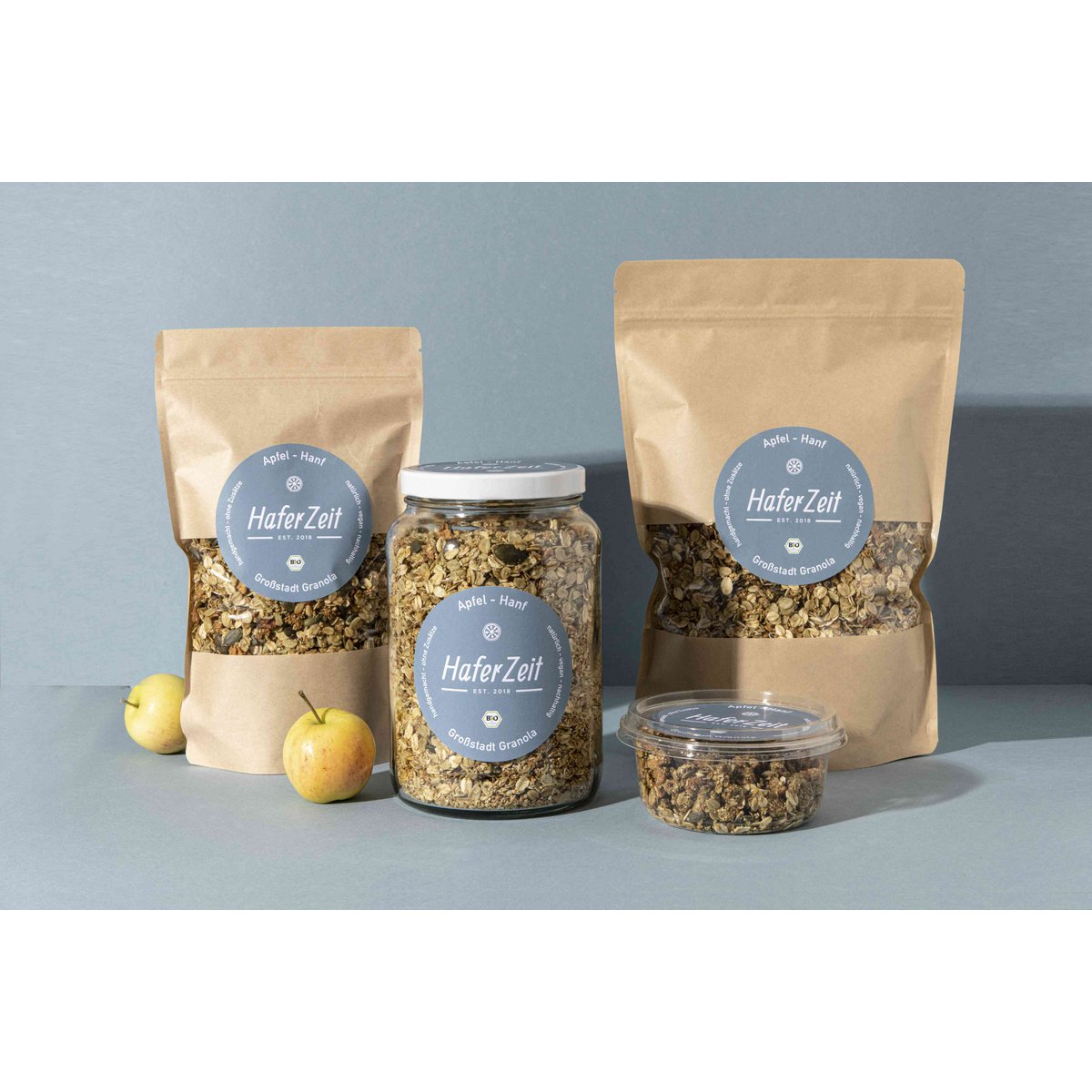 Økologisk æble-hamp granola