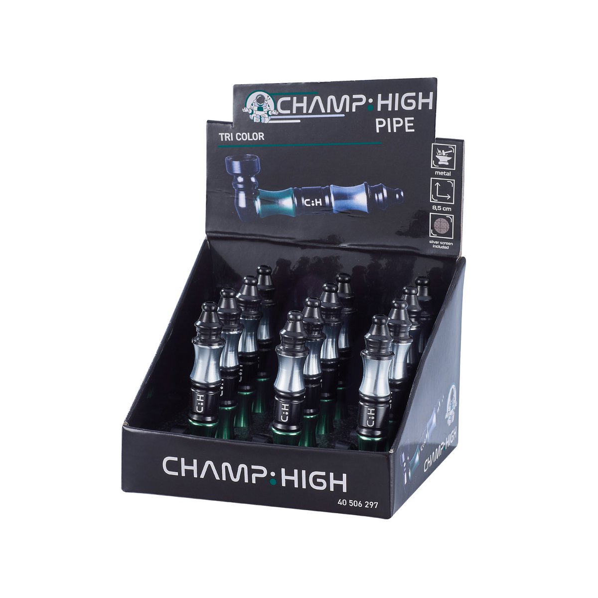 Trójkolorowa metalowa fajka - Champ High