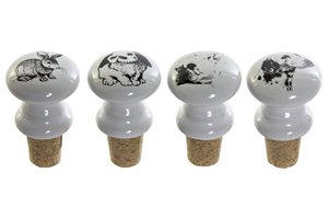 CERAMIC CORK STOPPER 4X6X4 DOG 4 ASSORTMENT. PC177085