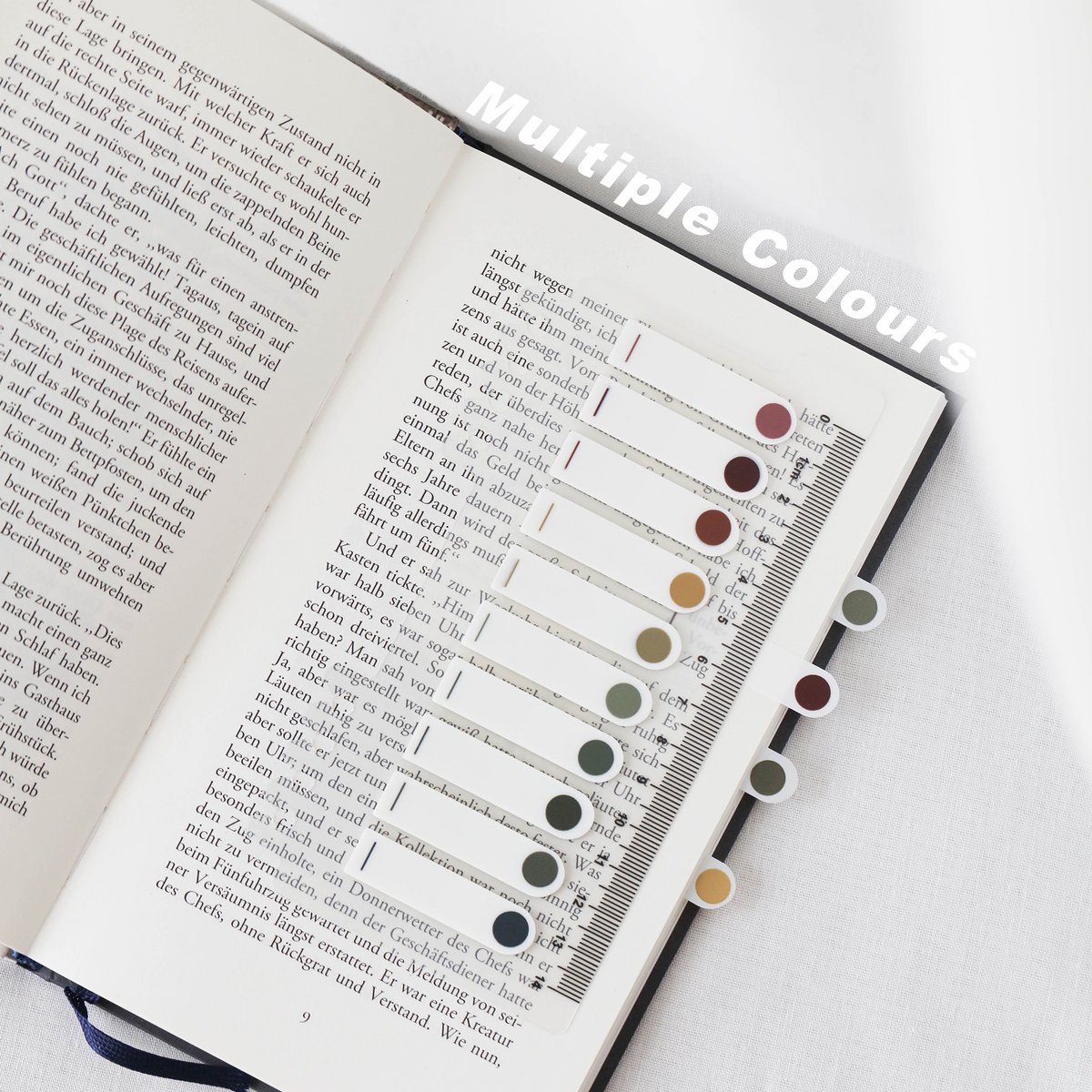 Mystic Autumn | Ordinate Farbverlauf Morandi Sticky Notes | Index Sticky Notes mit Lineal | Seitenmarkierer | Sticky Tabs | Büro Studium Schulplaner | Markierung Sticker