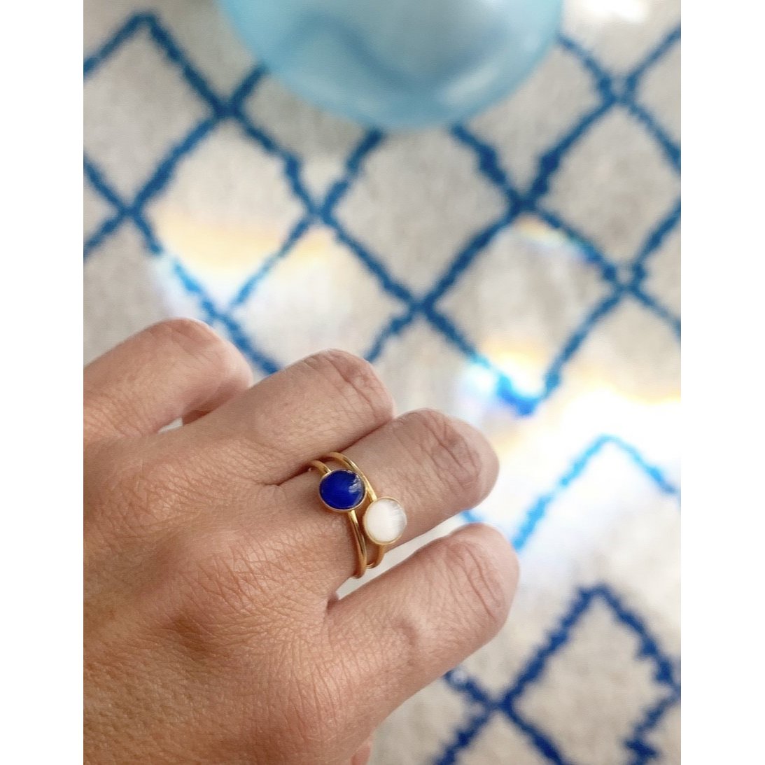 Petite Bulle ring - majorelle blå
