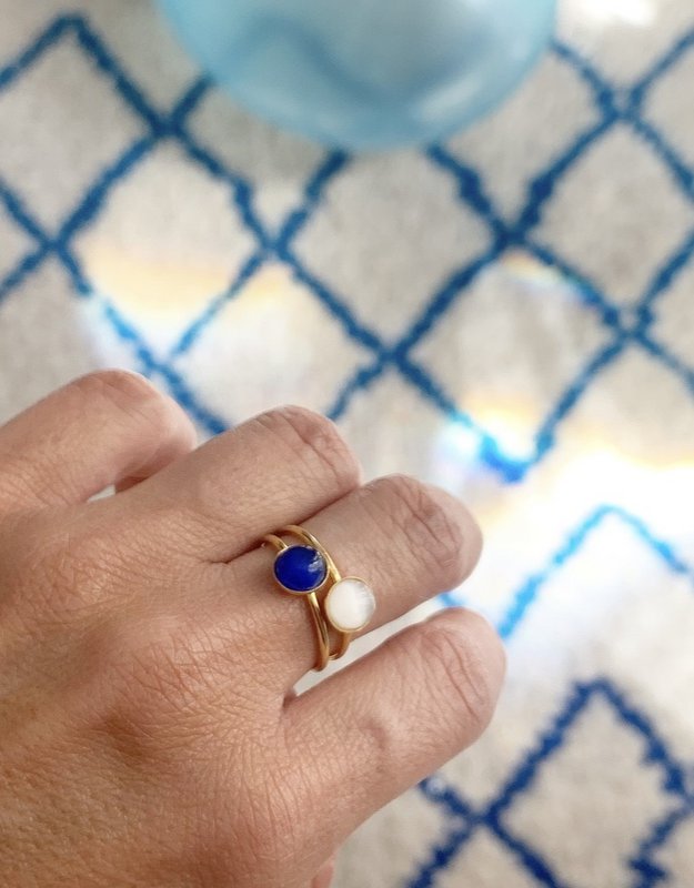 Ring Petite Bulle - Majorelle blau