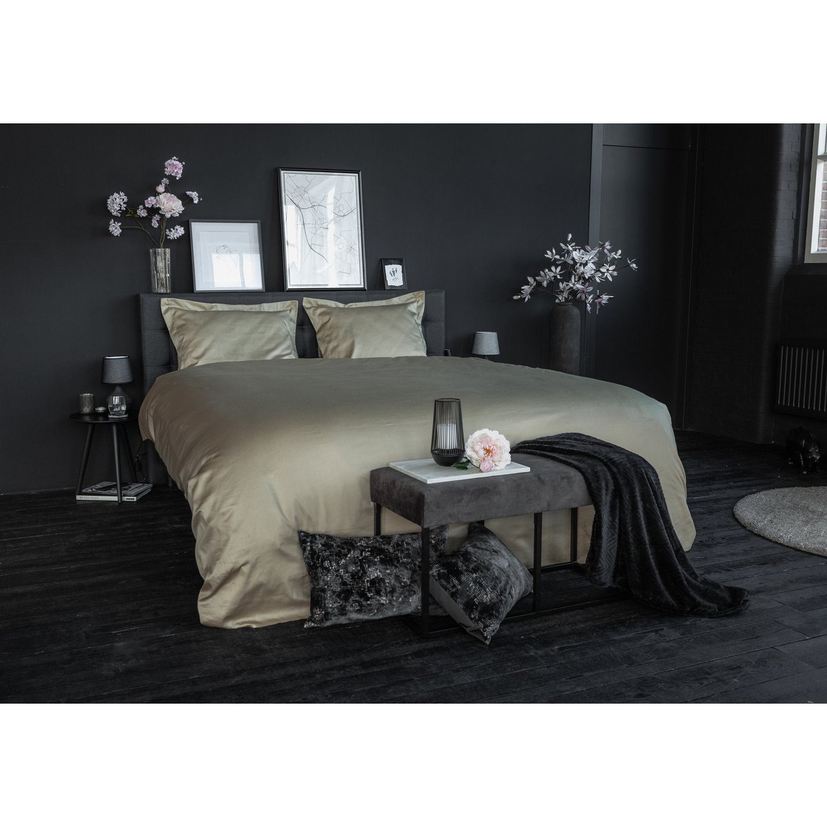 100% Cotton Satin Duvet Cover Set Summer Glow