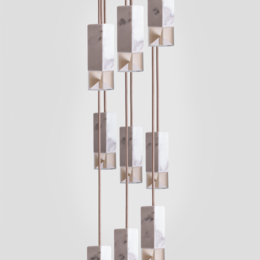 Lamp/One Calacatta Marble 9-Light Chandelier