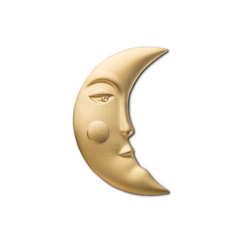 Golden Metal Pin "Moon"
