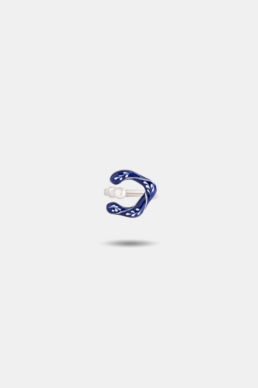 Varia Flower Ring - Pearl - Silver Blue