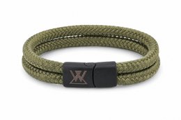 Touw armband 12mm - Caesar collectie | Editie zwart