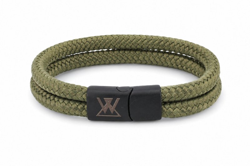 Touw armband 12mm - Caesar collectie | Editie zwart
