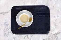 Dienblad plat klein kunstleer reptiel donkerblauw
