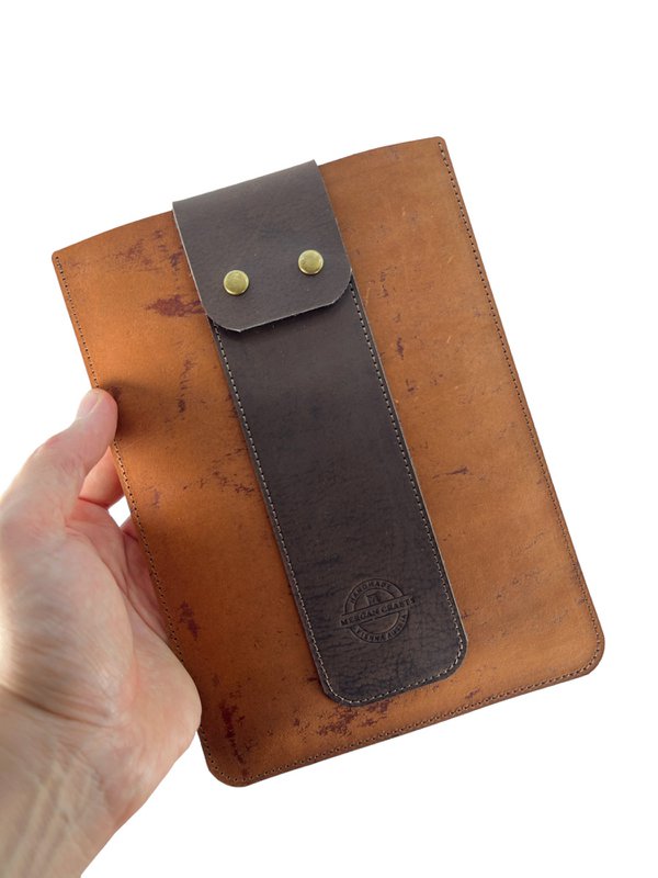 Tablet-Hülle, Tablet-Hülle, aus Rindsleder