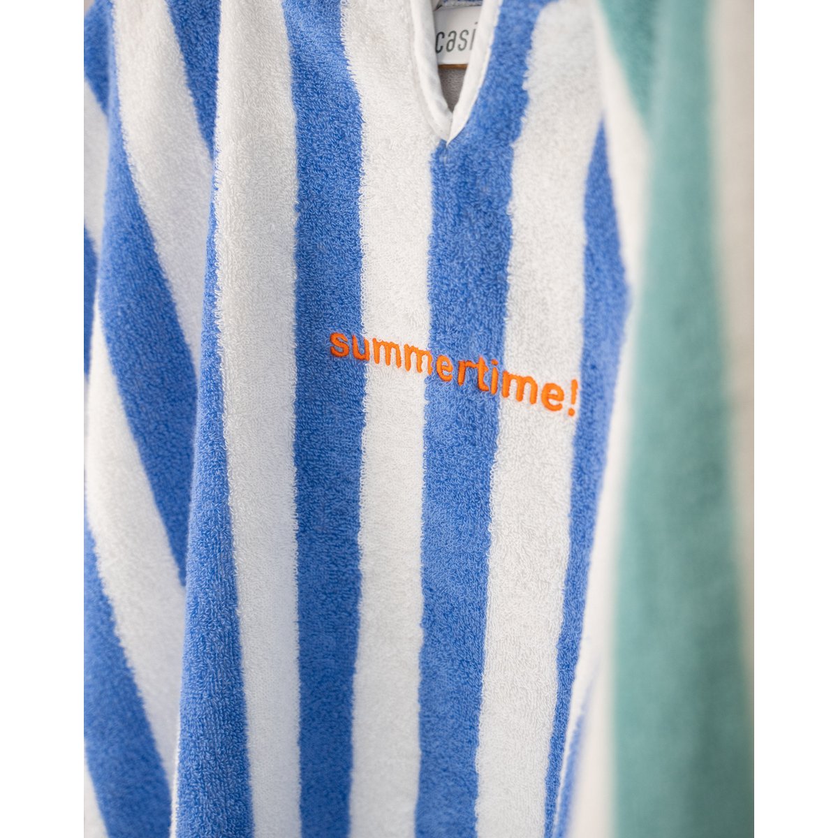 Kinderbadstrandponcho blauw
