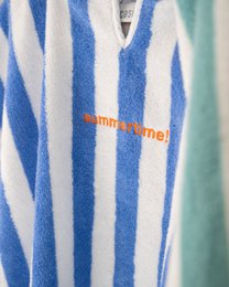 Kinderbadstrandponcho blauw