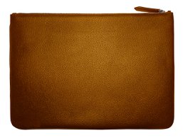 VUE LAC Laptoptasche mit Cognac-Fronttasche, 38 cm gelber Rand