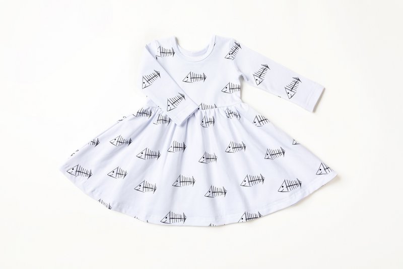 Long-Sleeved Dress with Ernst the Fish