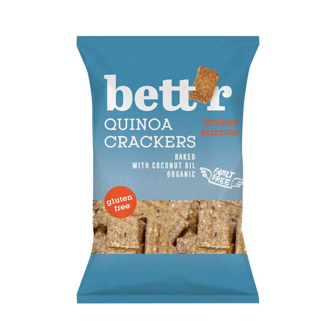Quinoa Crackers Smoked Paprika, organic, Bett'r, 100g
