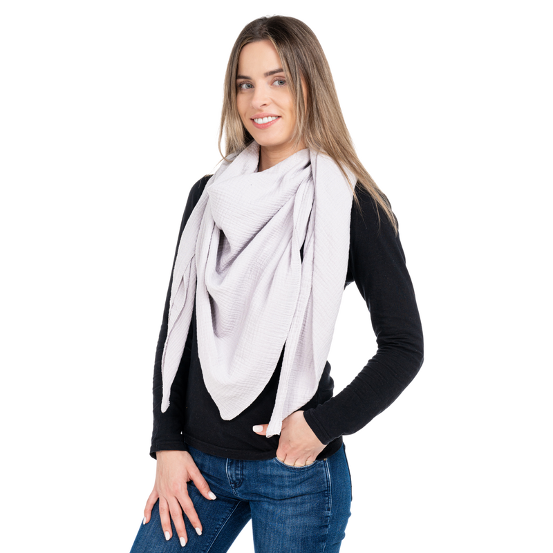 Neck towel from Musselin gray
