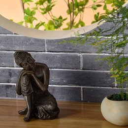 Estatua de Buda pensador tailandés - Decoración Zen y Feng Shui - Objeto de la suerte - Idea de regalo Zen - Decoración