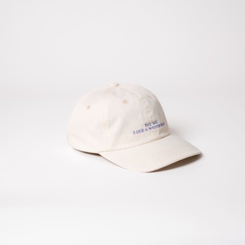 Betal mig som en hvid mand Premium Dad Cap - Beige og Lavendel