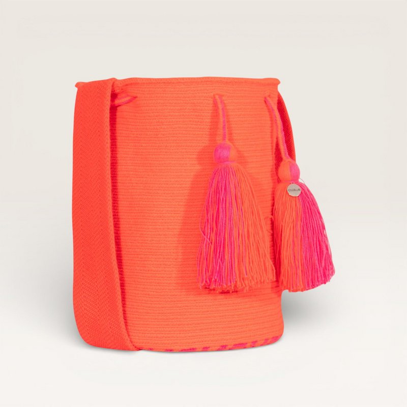 Bolso bandolera liso L | Mandarina