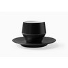 CUP AND SAUCER MATT BLACK 205 CC DOUBLE WALL MANIKO