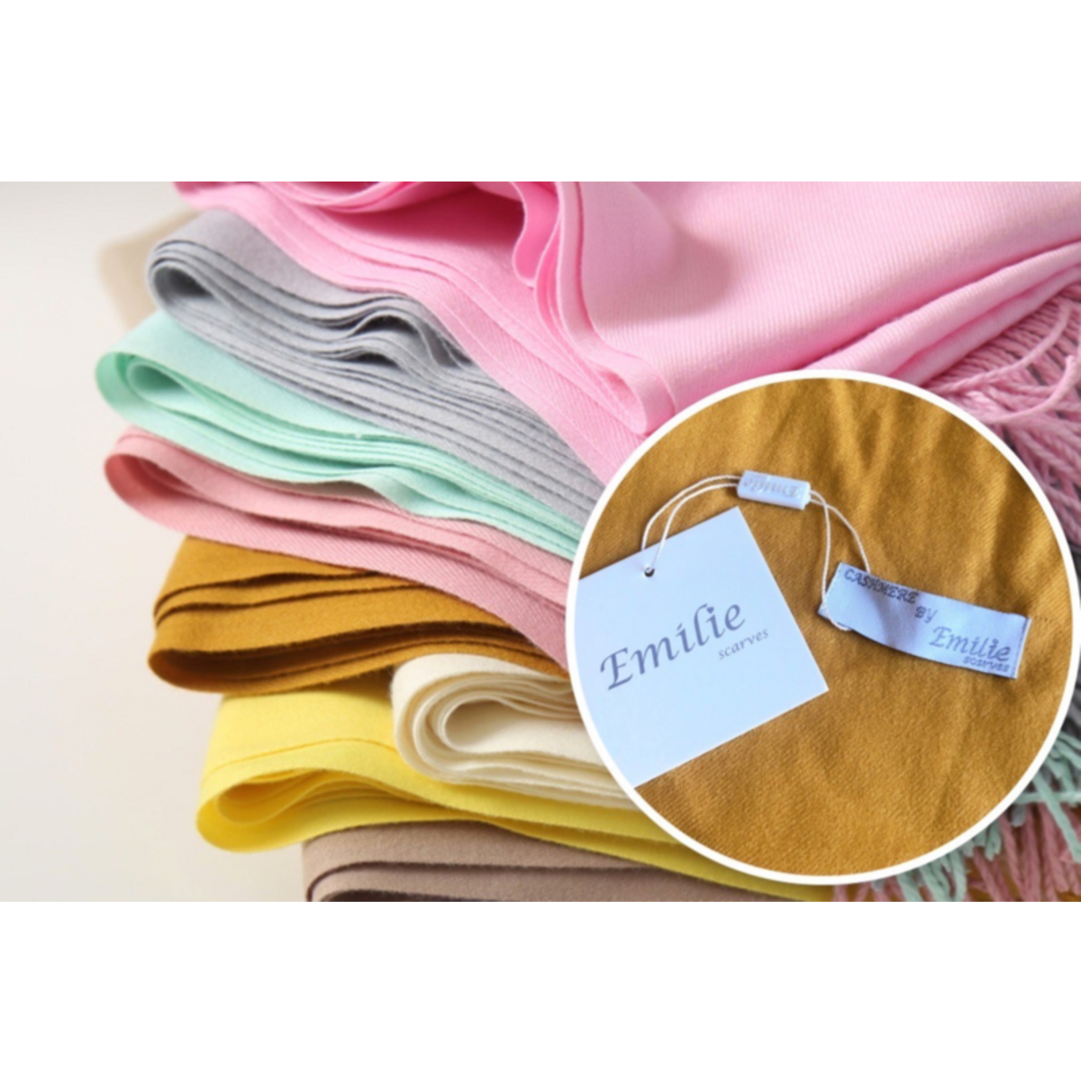 Pashmina Schal dunkle Minze grün