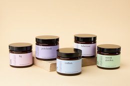 Bougie parfumée "Palo Santo" 100% cire de colza naturelle 250g