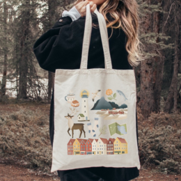 BASSE DEL PROPRIETÀ Norvegia Viaggia Lofoten - Baglie di iuta Fiordi Scandinavia - Case scandinave
